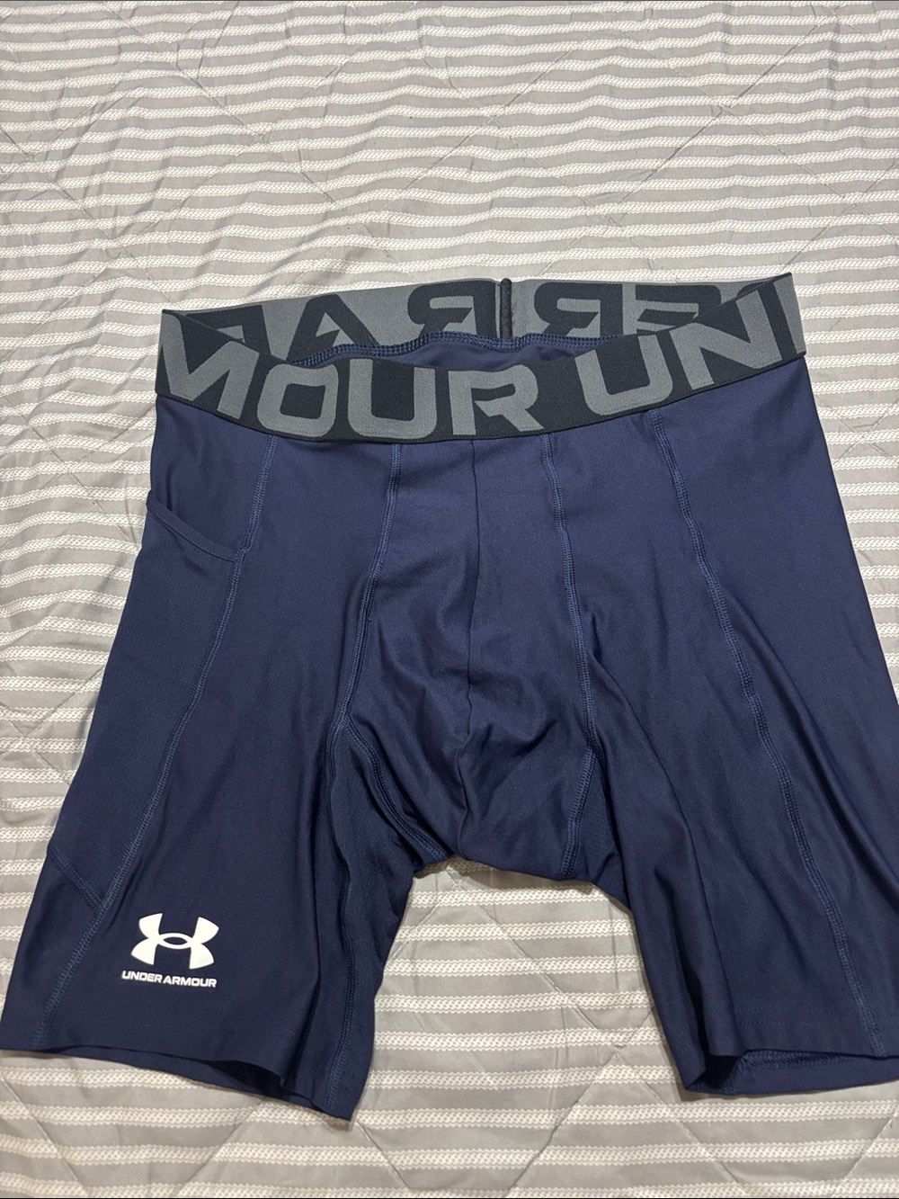 Under Armour Navy & Gray Men's Compression Boxer Briefs
